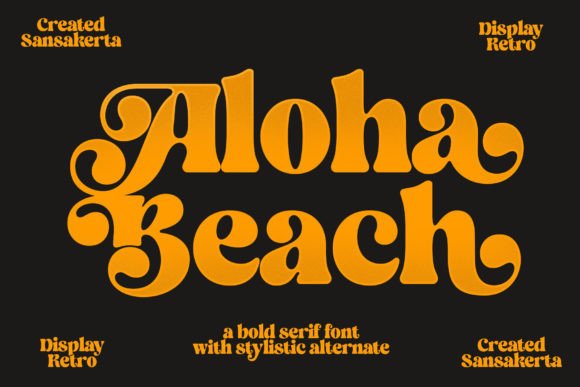 Aloha Beach: A Groovy Font for Modern Retro Projects