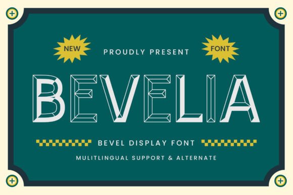 Bevelia: The Bevel Display Font for Bold, Dimensional Design