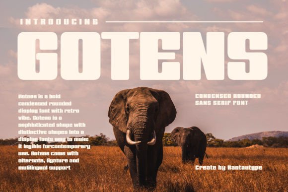 Gotens: The Bold Display Typeface for a Strong Brand Identity