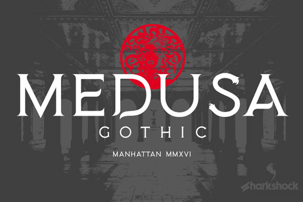 Medusa Gothic: Romanesque Serif Display Font for Bold Branding