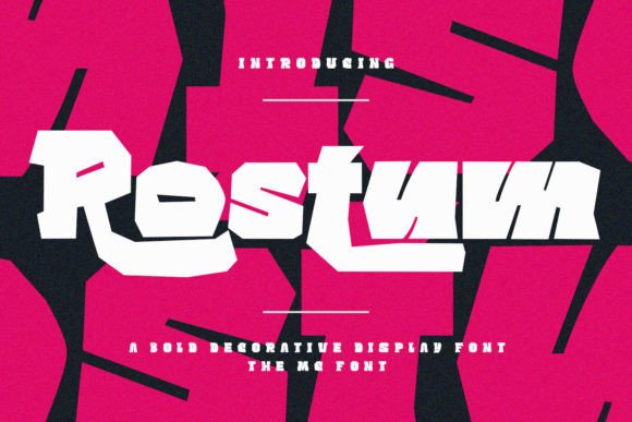 Rostum: A Bold Display Typeface for Impactful Design